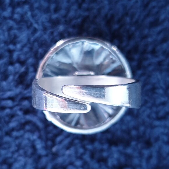 🌼 One-of-a-Kind Vintage Scandinavian Silver Floral Adjustable Statement Ring 🌼 - Picture 6 of 15